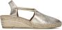 VIGUERA Espadrilles Dames Damesschoenen Leer Sleehak Hoogte 4 cm 1825 met Goud - Thumbnail 2