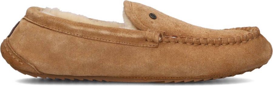 WARMBAT Pantoffels Heren Earlwood Maat: 40 Materiaal: Suède Kleur: Cognac