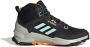 Adidas Terrex AX4 Mid GTX Wandelschoenen Heren Core Black Semi Flash Aqua Preloved Yellow - Thumbnail 3