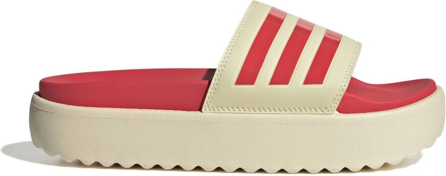 Adidas Women's Adilette Platform Sandalen beige