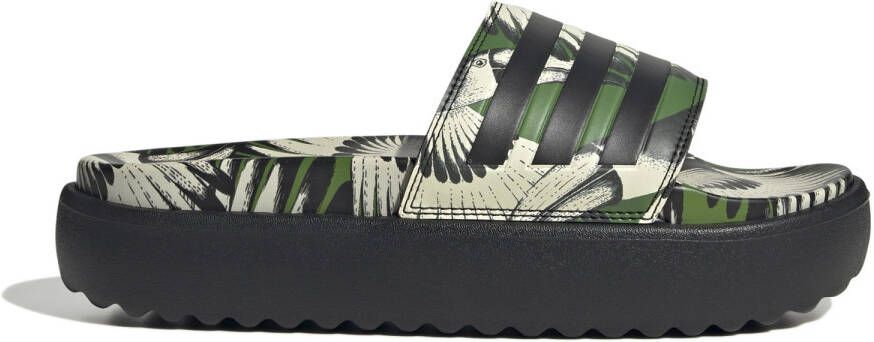 Adidas Sportswear adilette Platform Badslippers Dames Groen