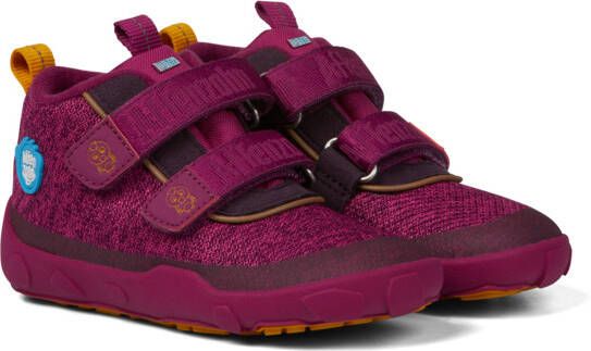 Affenzahn Kid's Happy Smile Knit Lowboot Vogel Sneakers purper