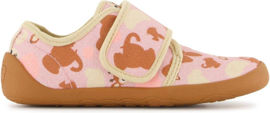 Affenzahn Kid's Pantoffel Katoen Movy Pantoffels beige