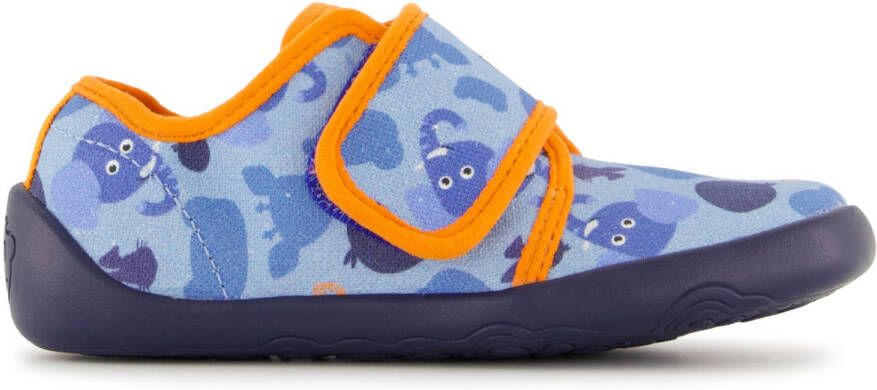 Affenzahn Kid's Pantoffel Katoen Movy Pantoffels blauw