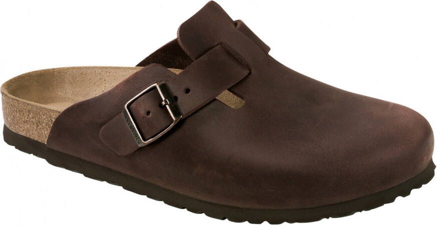 Birkenstock Boston Oiled Leather Sandalen Normal bruin