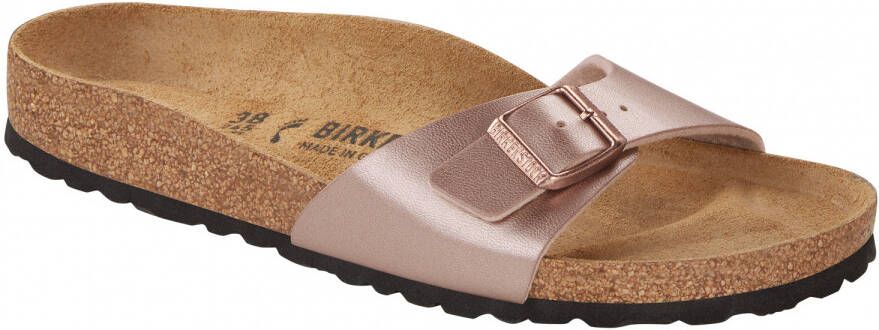 Birkenstock Women's Madrid BF Metallic Sandalen Narrow bruin beige