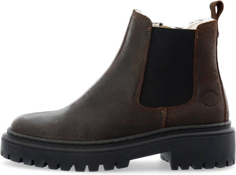 Ca'Shott Women's Caslea Chelsea Boot Warm Lining Oil Suede Winterschoenen zwart