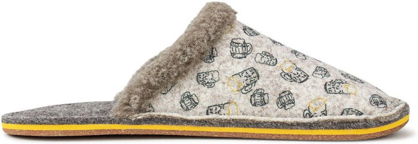 Doghammer Hütte Zua Vegan Pantoffels grijs beige