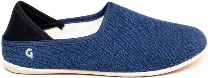 Gottstein Linen Slip-On Pantoffels blauw