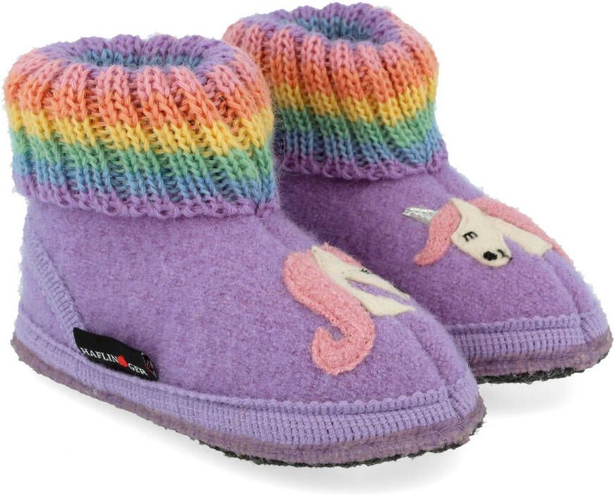 Haflinger Kid's Fairy Tale Pantoffels purper