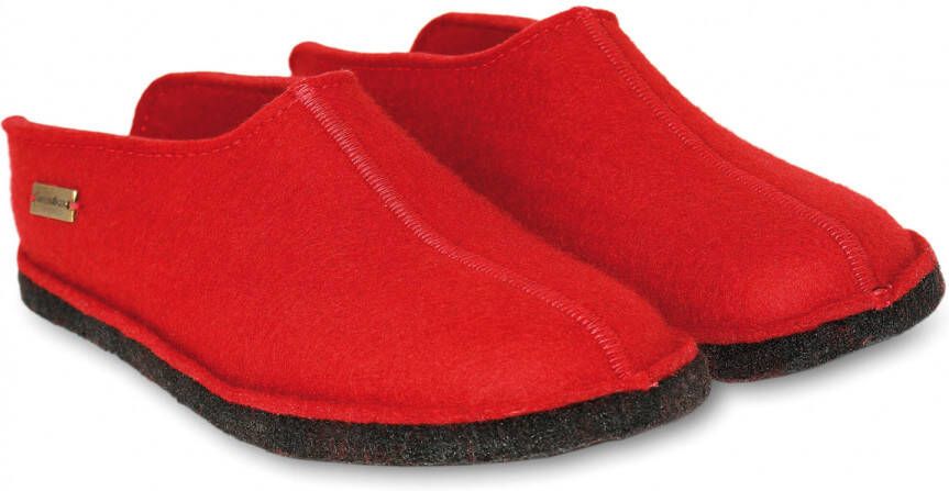 Haflinger Smily Pantoffels rood