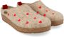 Haflinger Women's Grizzly Cuoricini Pantoffels beige - Thumbnail 1