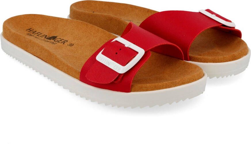 Haflinger Women's Summer Slides Korfu Sandalen bruin rood