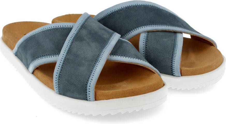 Haflinger Women's Summer Slides Palma Sandalen blauw