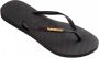 HAVAIANAS Teenslippers Dames Slim Logo Metallic Maat: 35 36 Materiaal: Rubber Kleur: Zwart - Thumbnail 6