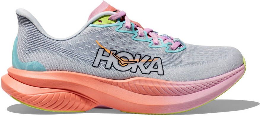 HOKA Women's Mach 6 Hardloopschoenen Wide grijs