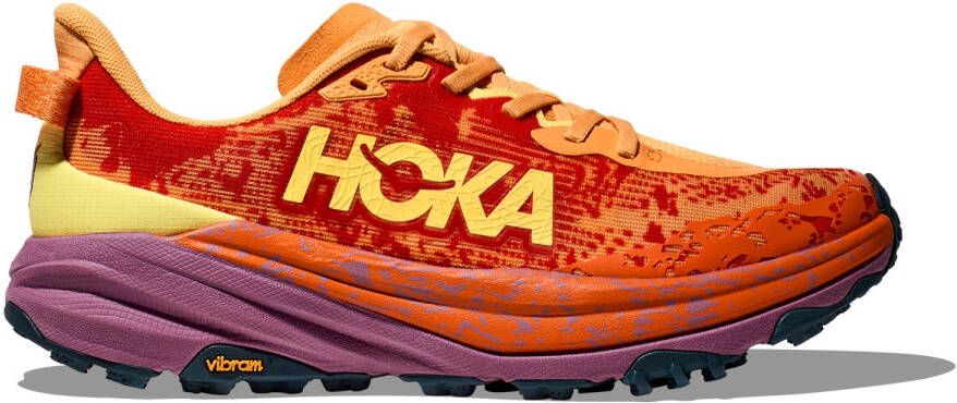 HOKA Women's Speedgoat 6 Trailrunningschoenen Regular rood