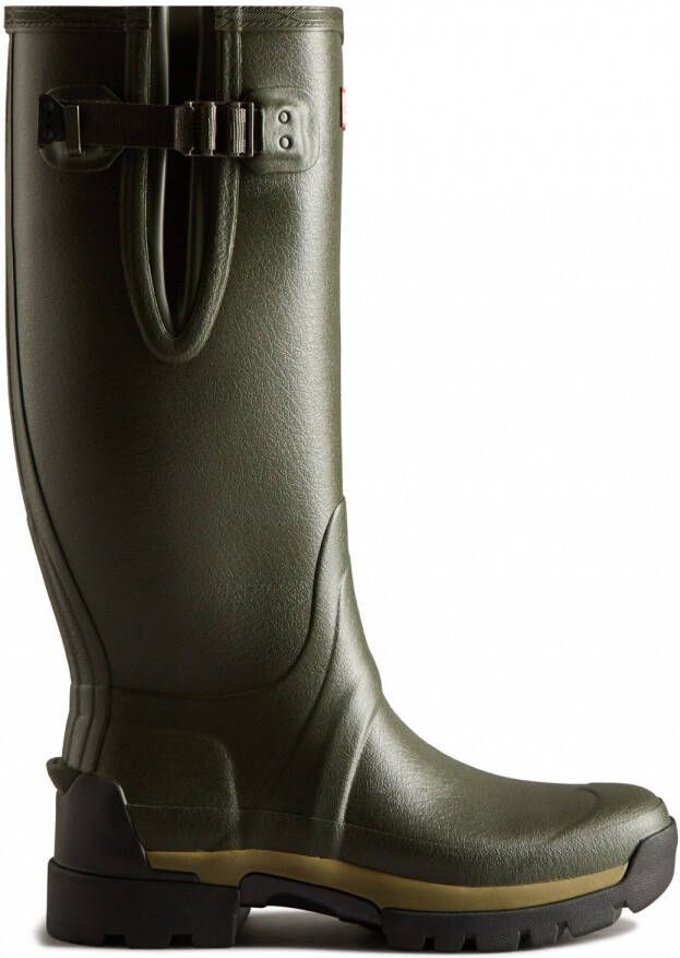 Hunter Boots Balmoral Side Adjustable Neo Lined Tech Sole Boot Rubberlaarzen zwart olijfgroen