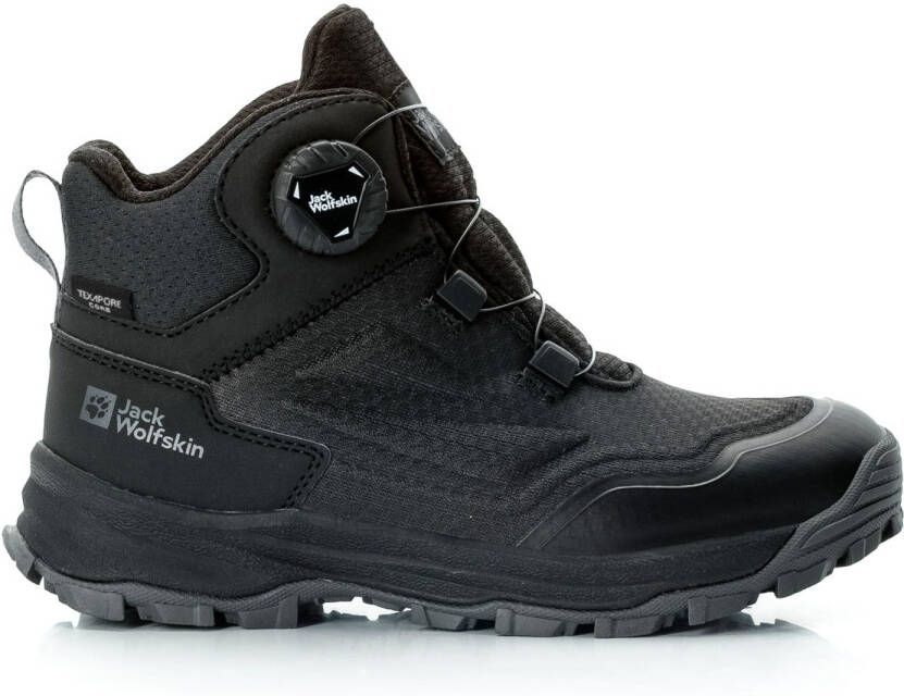 Jack Wolfskin Cyrox Texapore Dial Mid Kids Waterdichte wandelschoenen Kinderen black