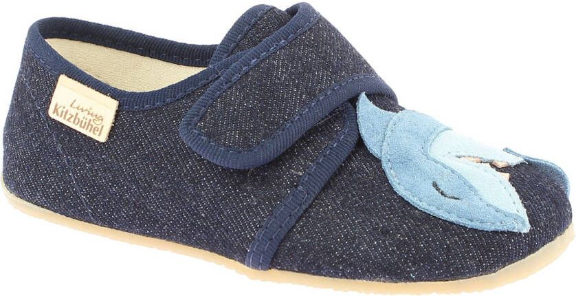 Living Kitzbühel Kid's Klettmodell Hai Pantoffels blauw