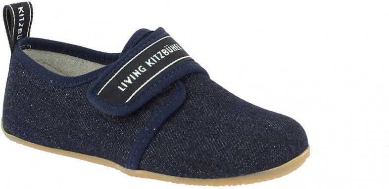 Living Kitzbühel Kid's Klittenbandmodel LK Belettering Pantoffels blauw