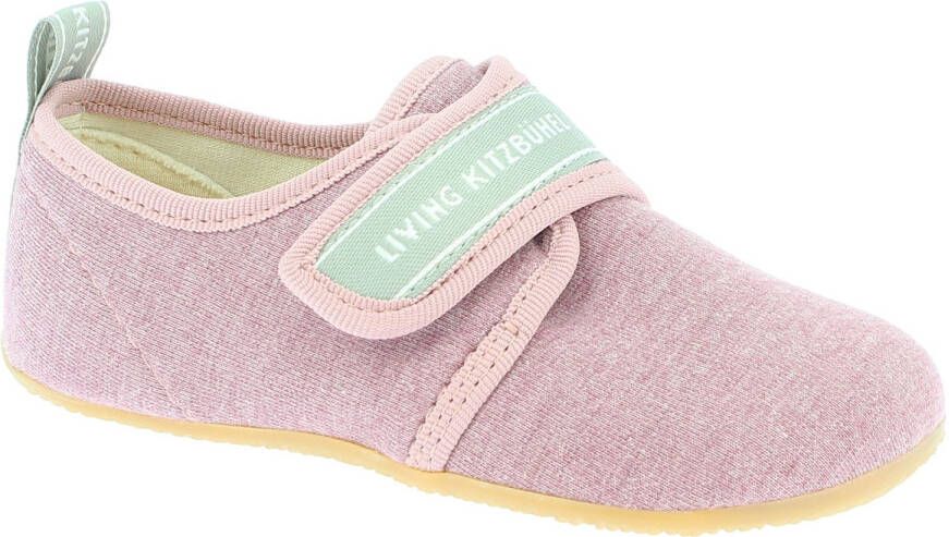 Living Kitzbühel Kid's Klittenbandmodel LK Belettering Pantoffels roze