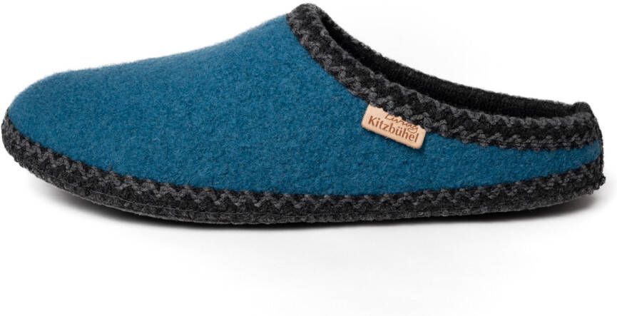 Living Kitzbühel Pantoffel mit Häkelverzierung Pantoffels blauw