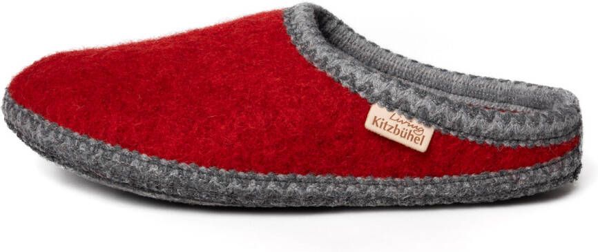 Living Kitzbühel Pantoffel mit Häkelverzierung Pantoffels rood