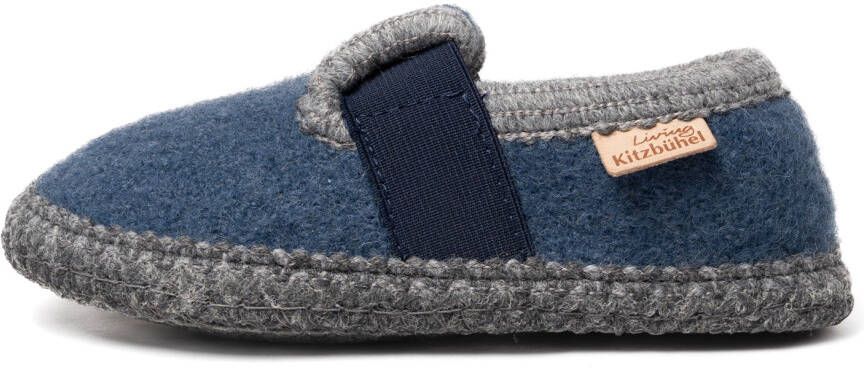 Living Kitzbühel T-Modell mit Häkelverzierung Pantoffels blauw grijs