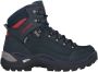 Lowa Renegade Mid GTX Wandelschoenen Dames Marineblauw Donkerrood - Thumbnail 2