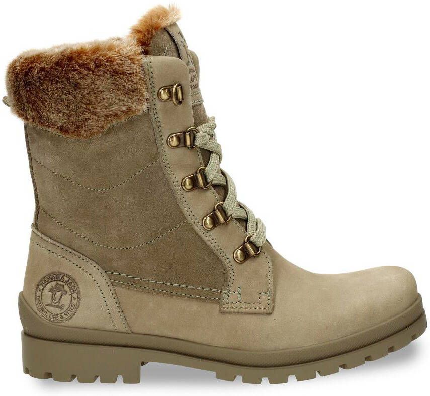 Panama Jack Women's Tuscani B26 Winterschoenen beige olijfgroen