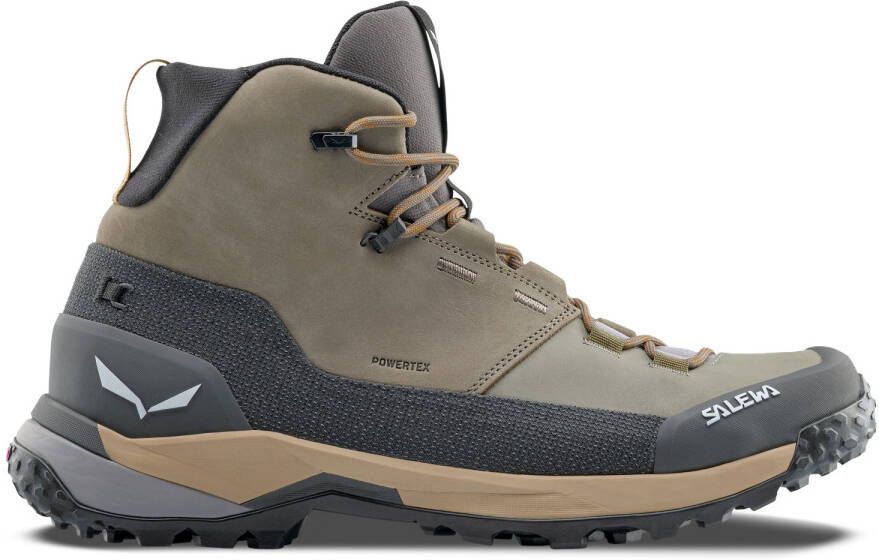 Salewa Puez Leather Mid PTX Wandelschoenen grijs