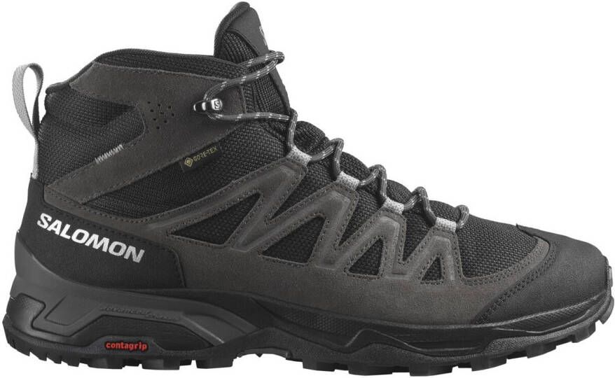 Salomon X Ward Leather Mid GTX Wandelschoenen zwart grijs