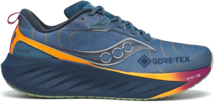 Saucony Triumph 22 GTX Hardloopschoenen blauw