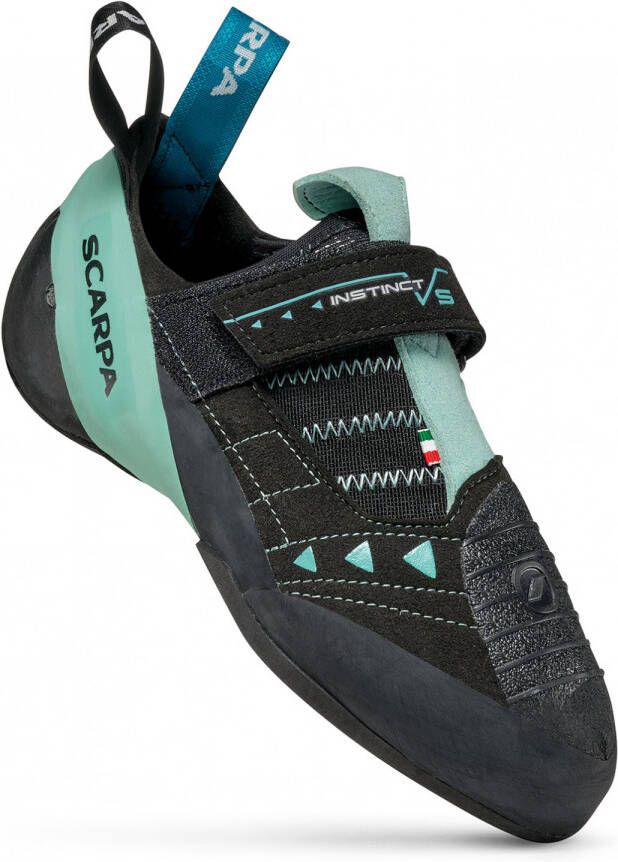 Scarpa Women's Instinct VS Klimschoenen zwart turkoois