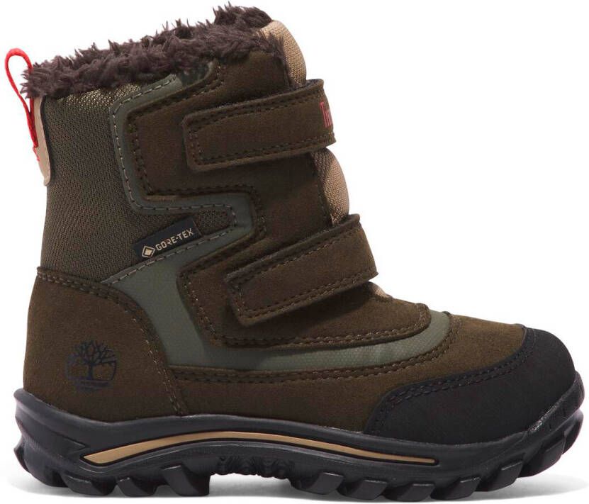 Timberland Kid's Chillberg Mid Hook & Loop GTX Snow Boot Winterschoenen maat 10K zwart bruin