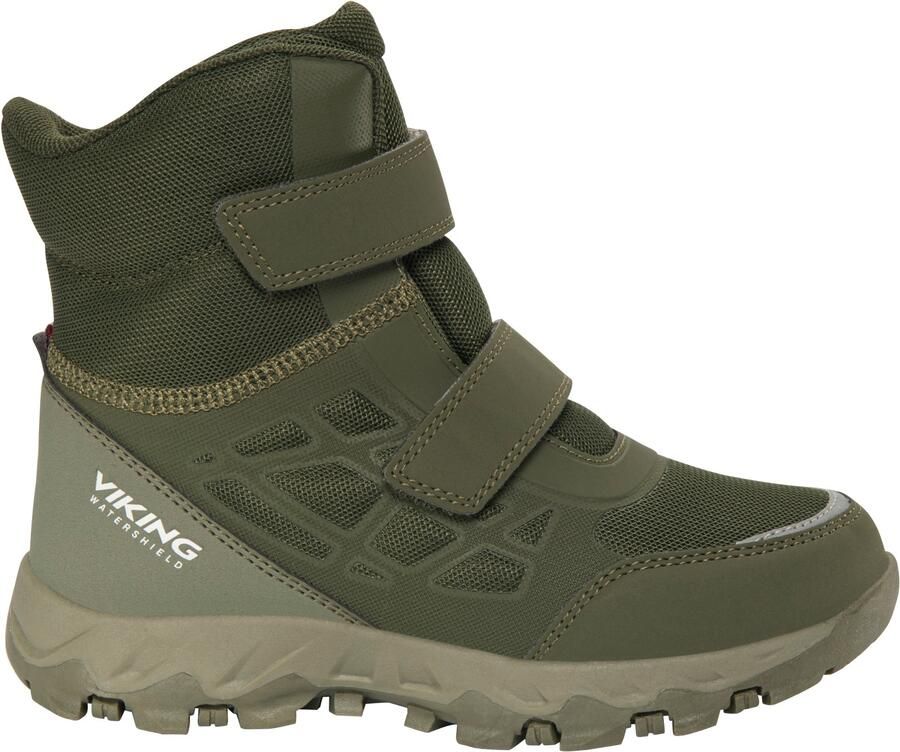 Viking Kid's Track Warm Waterproof 2V Winterschoenen olijfgroen