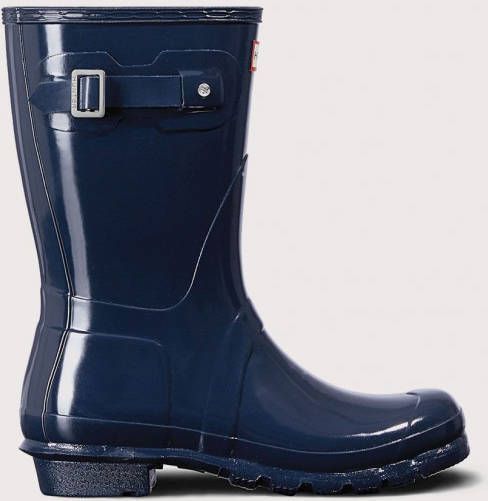 Hunter Boots Women's Original Short Gloss Rubberlaarzen blauw