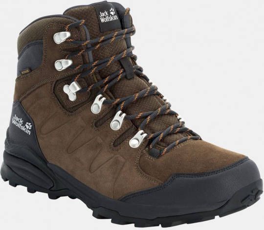 Jack Wolfskin Refugio Texapore Mid Wandelschoen Donkerbruin Donkergrijs