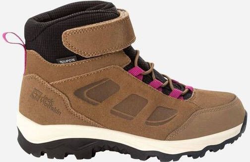 Jack Wolfskin Vojo Backlength Texapore Mid Kids Waterdichte wandelschoenen Kinderen 28 bruin brown pink