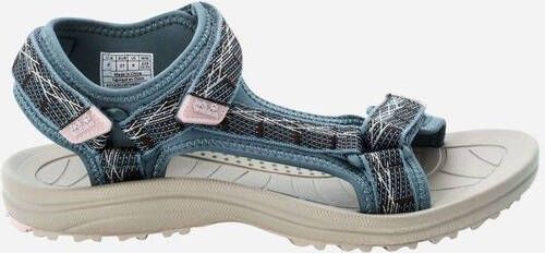 Jack Wolfskin Wave Breaker Women Trekkingsandaal Dames 37 blauw bluish grey rose