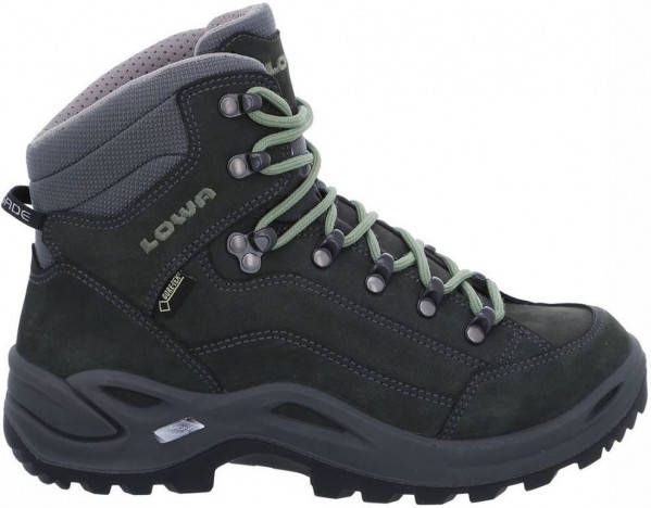 cabine Omdat Margaret Mitchell Lowa Renegade Mid GTX Wandelschoenen Dames Zwart Lichtgroen - Schoenen.nl