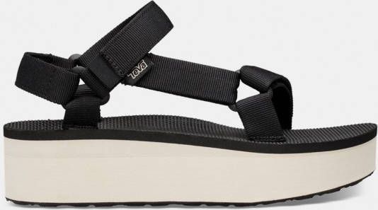 Teva Flatform Universal Sandaal Dames Zwart beige