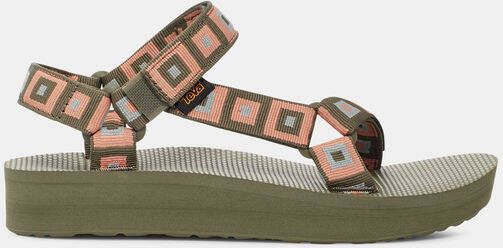 Teva MIDFORM UNIVERSAL Dames Sandalen Groen Oranje