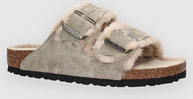 Birkenstock Arizona Shearling Sandalen bruin