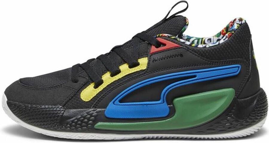 1854 Basketbalschoenen voor Volwassenen Puma Court Rider Chaos Zwart