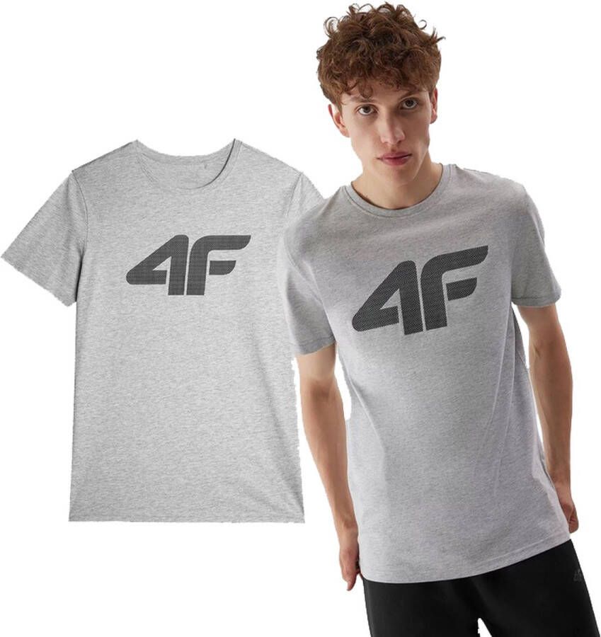 4F Heren-T-shirt AW23TTSHM0877 Grijs