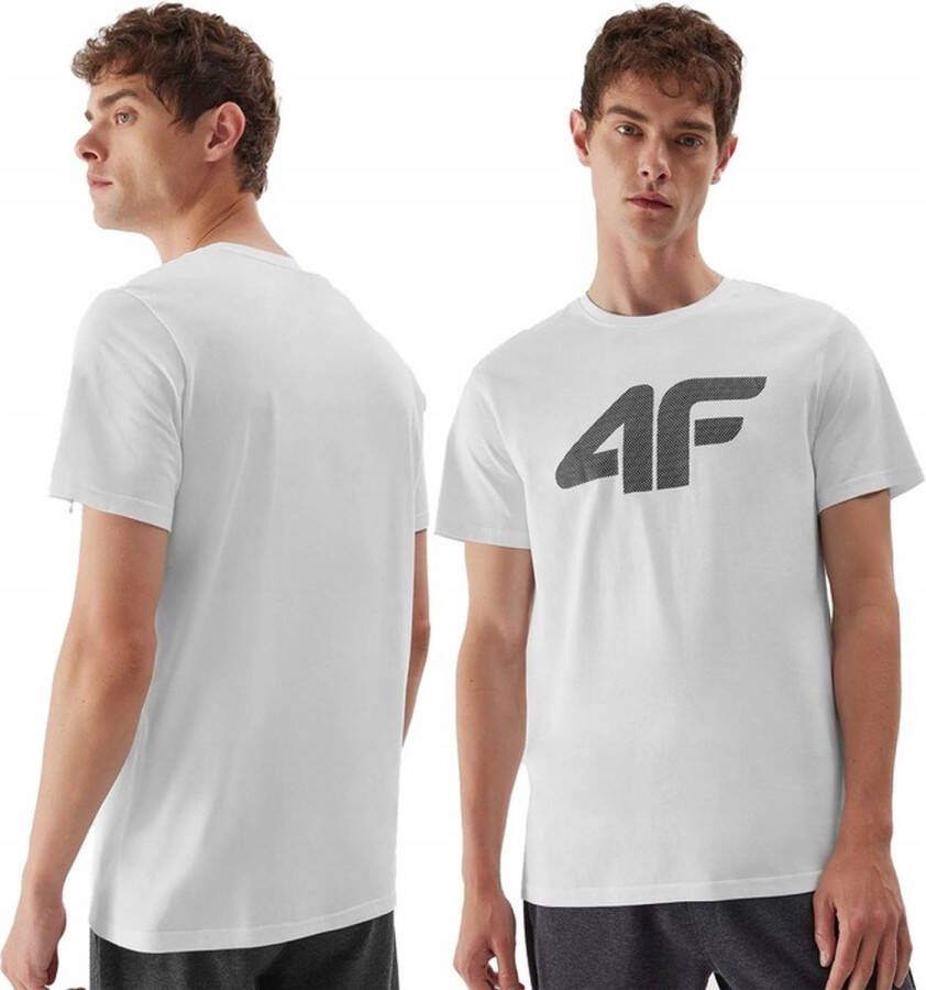 4F Heren T-shirt AW23TTSHM0877 Wit