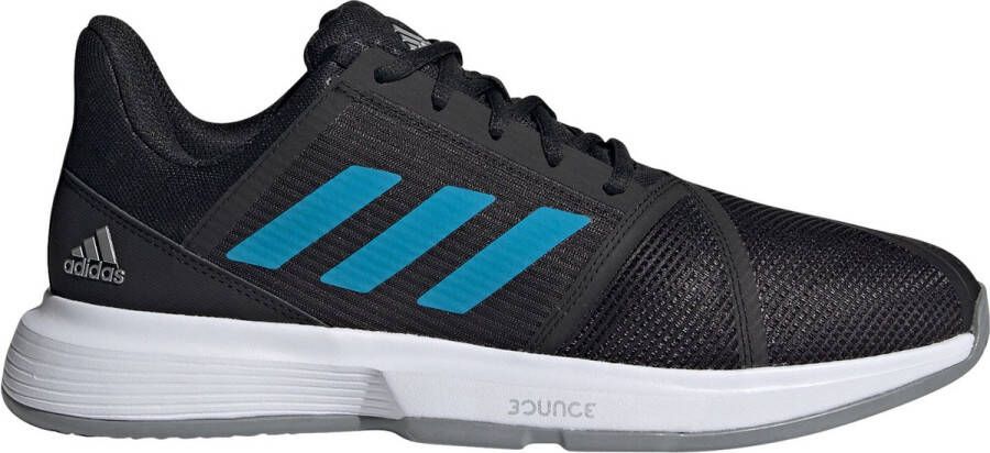 Adidas CourtJam Bounce Schoenen Core Black Sonic Aqua Cloud White