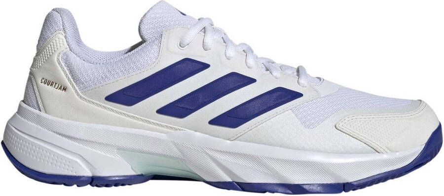 Adidas Courtjam Control 3 Hardcourt Schoenen Wit Blauw 1 3 Man